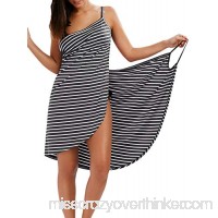 wsevypo Women's Beach Spaghetti Strap Cover Up Backless V Neck Bikini Swimsuit Wrap Long Dress Swimwear Black B07P9G6F91